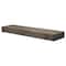 Large Gray Rustic Wood Floating Wall Shelf